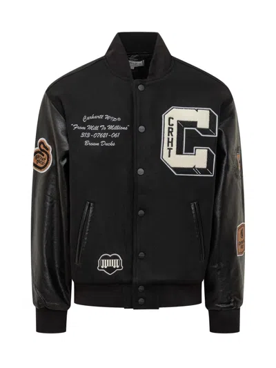 Carhartt Brown Ducks Bomber In Black