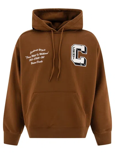 Carhartt Logo Ducks Hooded Sweatshirt In Brown