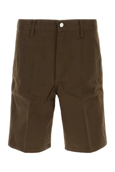 CARHARTT SIMPLE SHORT IN TWILL MARRONE UOMO