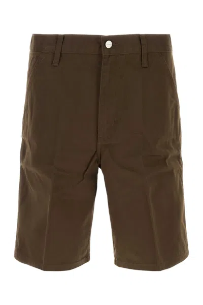 CARHARTT CARHARTT WIP BROWN TWILL SIMPLE SHORT