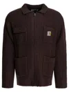Carhartt Wip Brown Wool Blend Jacket In Brown
