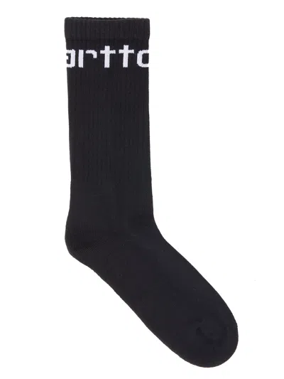 Carhartt Wip Calze  In Cotone In Black