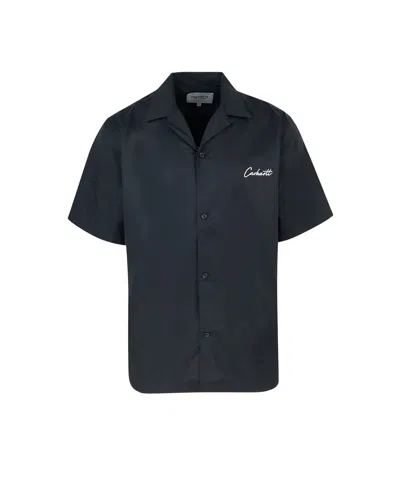 CARHARTT CARHARTT WIP CAMICIA S/S DELRAY BLACK/WHITE