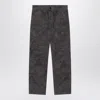 Carhartt Wip Camo Combi Green/graphite Double Knee Trousers In Gray