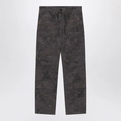 Carhartt Camouflage Straight-leg Trousers In Blue