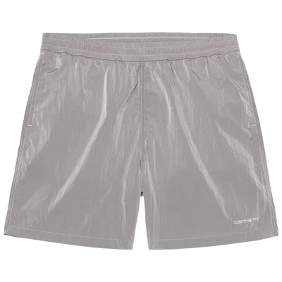 Pre-owned Carhartt Wip Canby Swim Trunks 'yosemite/white' | Grey | Men's Size L