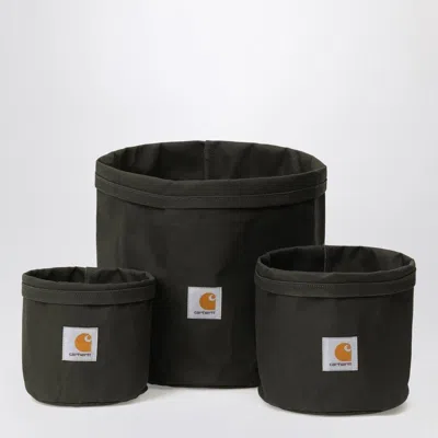 Carhartt Wip  Canvas Planter Set Olive In Black