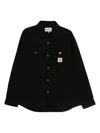 Carhartt Selby Shirt Jac Cotton Canvas Casual Blue In Black