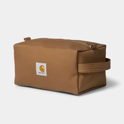 Carhartt Wip Canvas Washbag In Brown