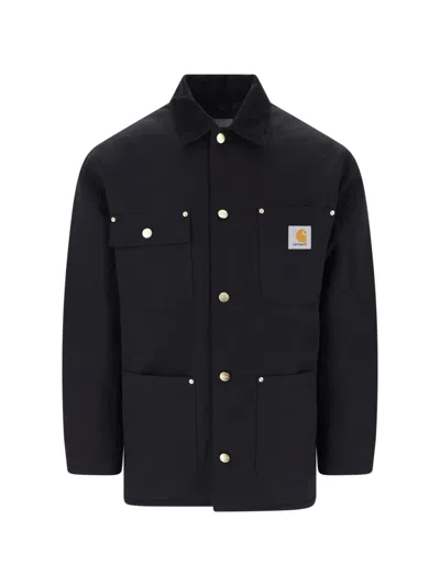 Carhartt Wip Canvas Work Jacket In Black