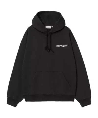Carhartt Wip Caps Graphic Hoodie In Black
