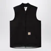 Carhartt Sleeveless Cotton Blend Vest With Front Pockets In Black