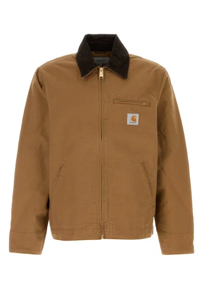 Carhartt Wip Caramel Cotton Detroit Jacket In Brown