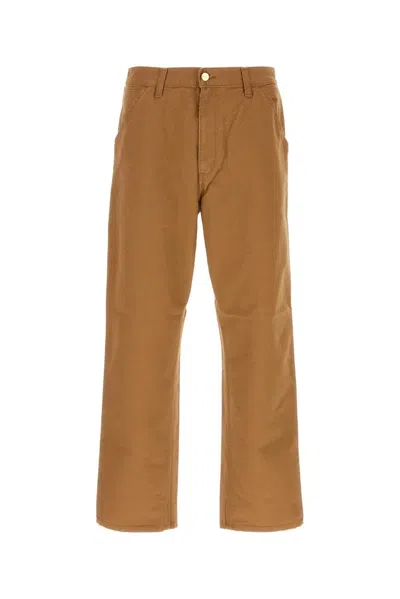 Carhartt Wip Caramel Cotton Single Knee Pant In Brown