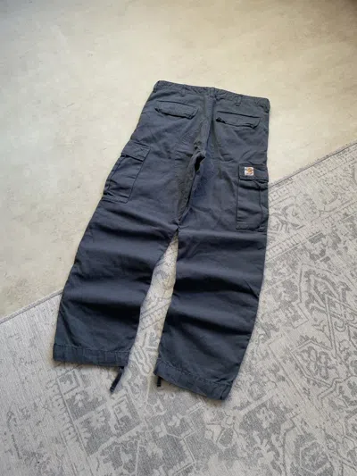 Pre-owned Carhartt Wip Cargo Regular Pants Wide Baggy Vintage Military In Blue