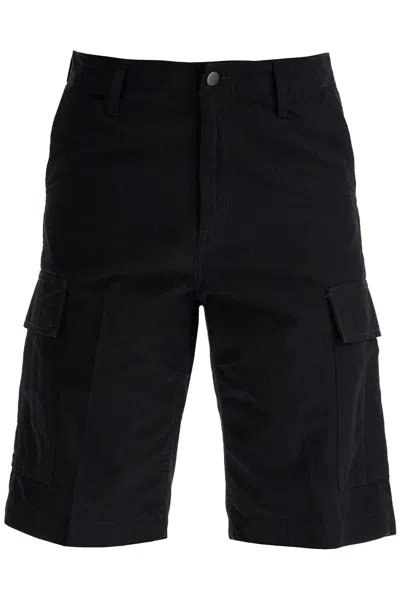 Carhartt Wip Pocket Detailed Bermuda Shorts In Black