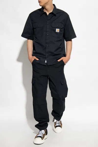 Carhartt Wip Cargo Trousers In Black