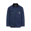 Carhartt Og Chore Corduroy-collar Denim Jacket In Animal Print