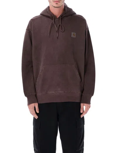 Carhartt Wip  Wip Hooded Vista Cotton Sweatshirt In Burgundy