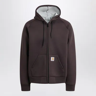 Carhartt Wip Carlux Hooded Jacket Palisander/grey In Brown