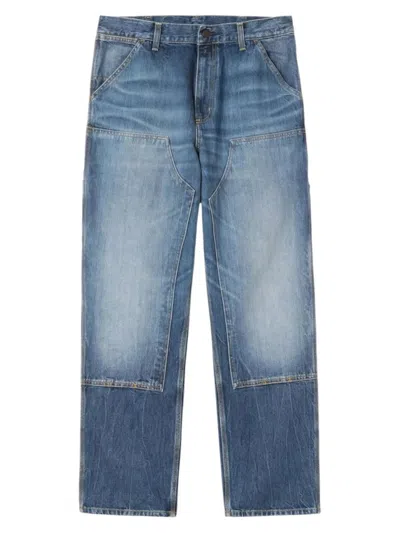 Carhartt Wip Carpenter-style Work Jeans For Men In Cotton-poly Blend In Animal Print