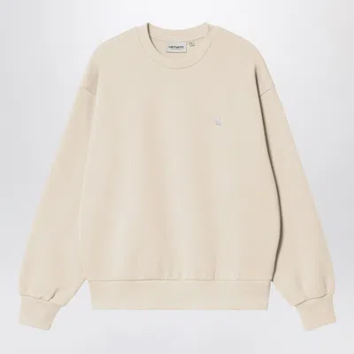 Carhartt Casey Logo-embroidered Sweatshirt In Neutral