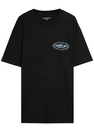 Carhartt Wip Catalogue Printed Cotton T-shirt In Black