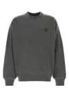 Carhartt Black Logo Crewneck Sweatshirt In Gray