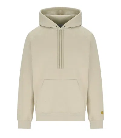 Carhartt Wip Chase Fleur De Sel Hoodie In Neutral