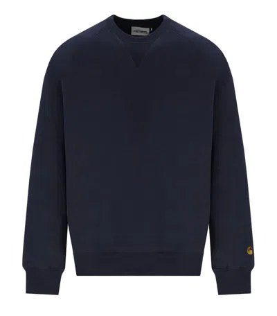 Carhartt Wip Chase Navy Blue Sweatshirt