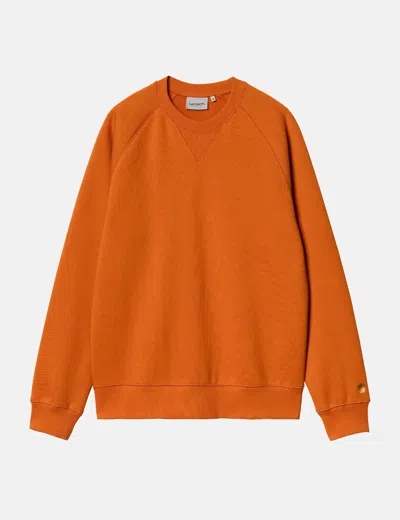 Carhartt Orange Chase Sweatshirt In Yellow