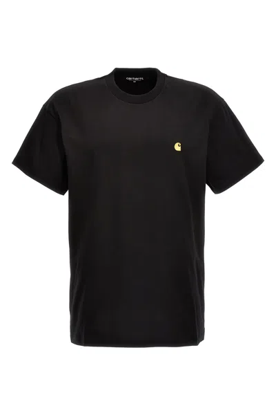 Carhartt American Script Embroidered Logo T-shirt In Black