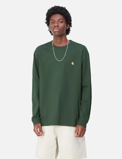 Carhartt Sage Green Cotton L/s Chase T-shirt