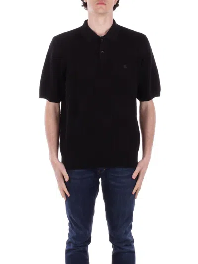 Carhartt Checker Polo Shirt In Black