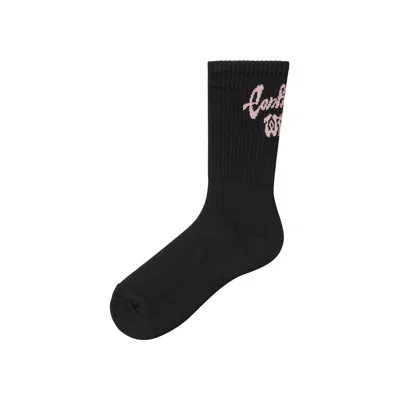 Pre-owned Carhartt Wip Chedda Socks 'black/glassy Pink' | Men's Size Onesize