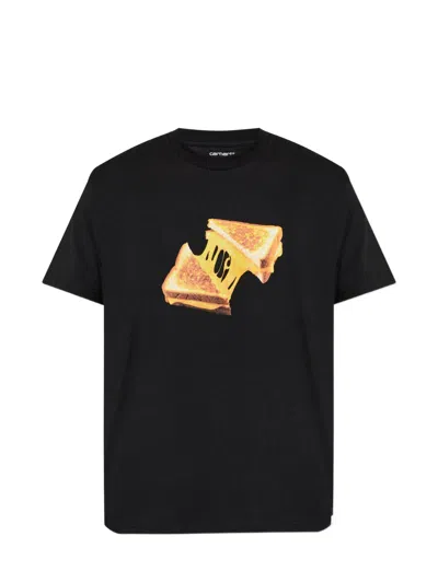 Carhartt Wip Cheese Toast Crew Neck T-shirt In Organic Cotton Single Jersey In Animal Print