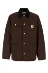 Carhartt Wip Chocolate Cotton Michigan Coat In Brown