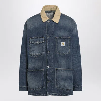 Carhartt Wip Chore Coat Warren In Heavy Cotton Denim Blue