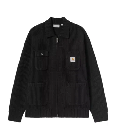 Carhartt Wip Chore Knitted Jacket In Black