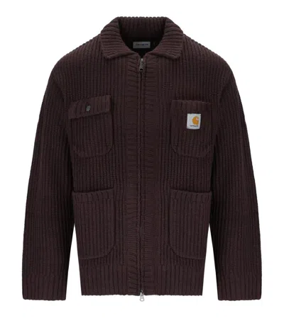 Carhartt Wip Chore Palisander Cardigan In Brown