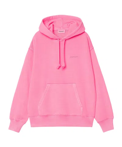 Carhartt Wip Classic Logo Hoodie Sweater In Pink