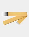 Carhartt Wip Clip Belt Chrome In Yellow
