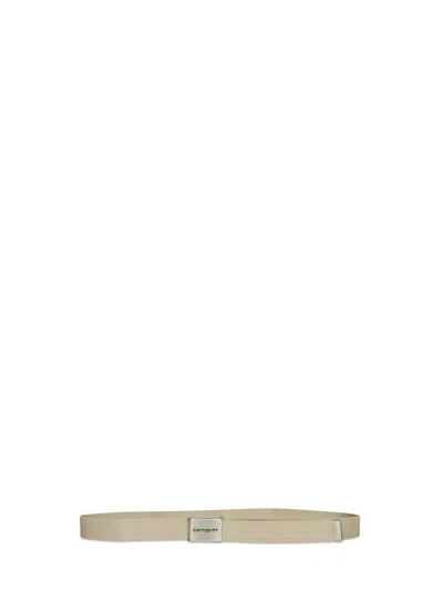 Carhartt Wip Clip Buckle Canvas Belt In Neutral