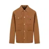 Carhartt Wip Mens Faux Suede Michigan Coat In Brown