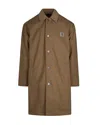 Carhartt Mid-weight Cotton Canvas Coat With Corduroy Collar In Multi