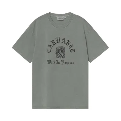 Pre-owned Carhartt Wip Coat Of Arms T-shirt 'velvet Green (garment Dyed)' | Men's Size L