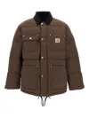 Carhartt Stylish Short Jacket Featuring Buttoned Pockets In Brown