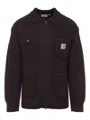 Carhartt Stylish Short Jacket Featuring Pockets In Black