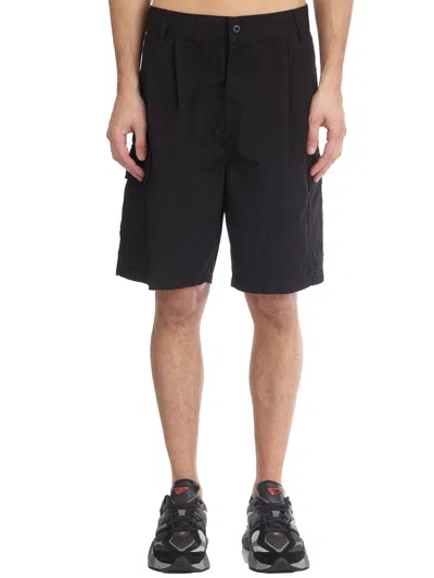 Carhartt Wip Cole Cargo Wool Poplin Bermuda Shorts In Black