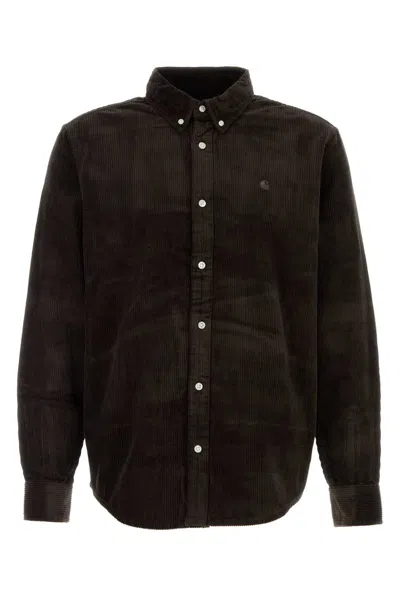 Carhartt Wip Corduroy Long-sleeve Madison Cord Shirt In Animal Print